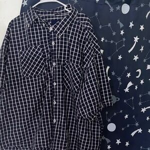 Rocawear Black and White Checkered Casual Button Down Shirt